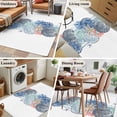 thumbnail image 5 of 3'x5' Area Rugs, Navy Blue Coastal Indoor Outdoor Area Rug for Living Room Bedroom, Summer Beach Nautical Shell Starfish Washable Bathroom Rugs Kitchen Floor Carpet Mats Home Decor Aesthetic, 5 of 8