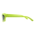 thumbnail image 4 of Unisex Sports Sunglasses Geometric Oval Wrap Around Lightweight UV 400 Green, 4 of 4