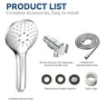 thumbnail image 3 of HOPOPRO Showerhead with Headheld,3 Settings Handheld Showerhead for Bathroom,Hand Held Showerhead with Hose and Bracket, 3 of 6
