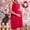 Red, variant on Rvasteizo Women Solid Crew Neck Sleeveless Knee Length Maternity Dress Labor Gown Short Nursing Dress