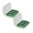 thumbnail image 1 of Oleegame 2PC Produce Storage Portable Travel Organizer Proof Small Box Removable Box 7 Compartments Holder Medicine Organizer For Daily Case Green, 1 of 9