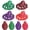 R 4PC, variant on 3D Printed Octopus Animal Egg Set,Crystal Animals with Inside Easter Halloween