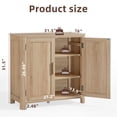 thumbnail image 2 of Joaxswe Farmhouse Sideboard and Buffets, Natural Oak Buffet Cabinet with 2 Doors and Adjustable Shelves, Accent Cabinet for Living Room Kitchen Entryway, 2 of 11