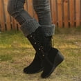 thumbnail image 4 of jsaierl Women's After Sanding With Tassels High Boots Sleeves Wedges Snow Boots, 4 of 6