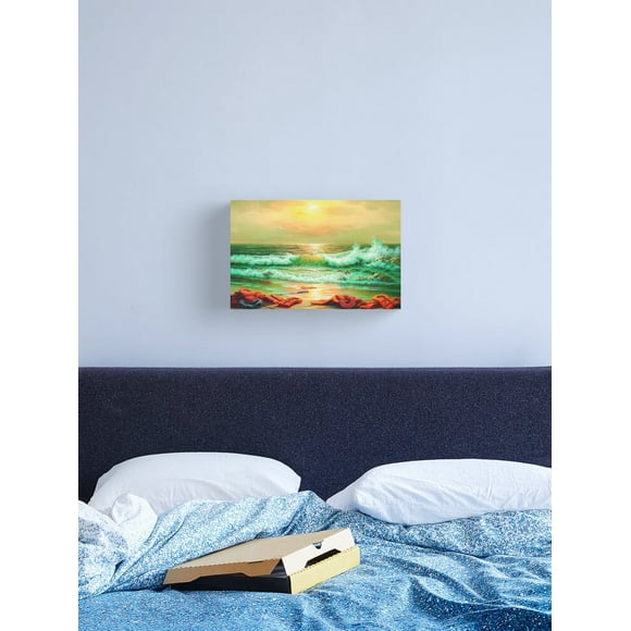 Aaroca BANKSY MEDITERRANEAN SEA VIEW 2017 Canvas Print Canvas Posters