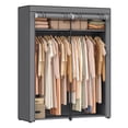 thumbnail image 1 of SONGMICS Armario, Armario Portátil para Dormitorio, Barra para Ropa con Cubierta de Tela No Tejida, Organizador de Almacenamiento de Ropa, 55,1 x 16,9 x 68,5 Pulgadas, Gris URYG02GY, 1 of 5