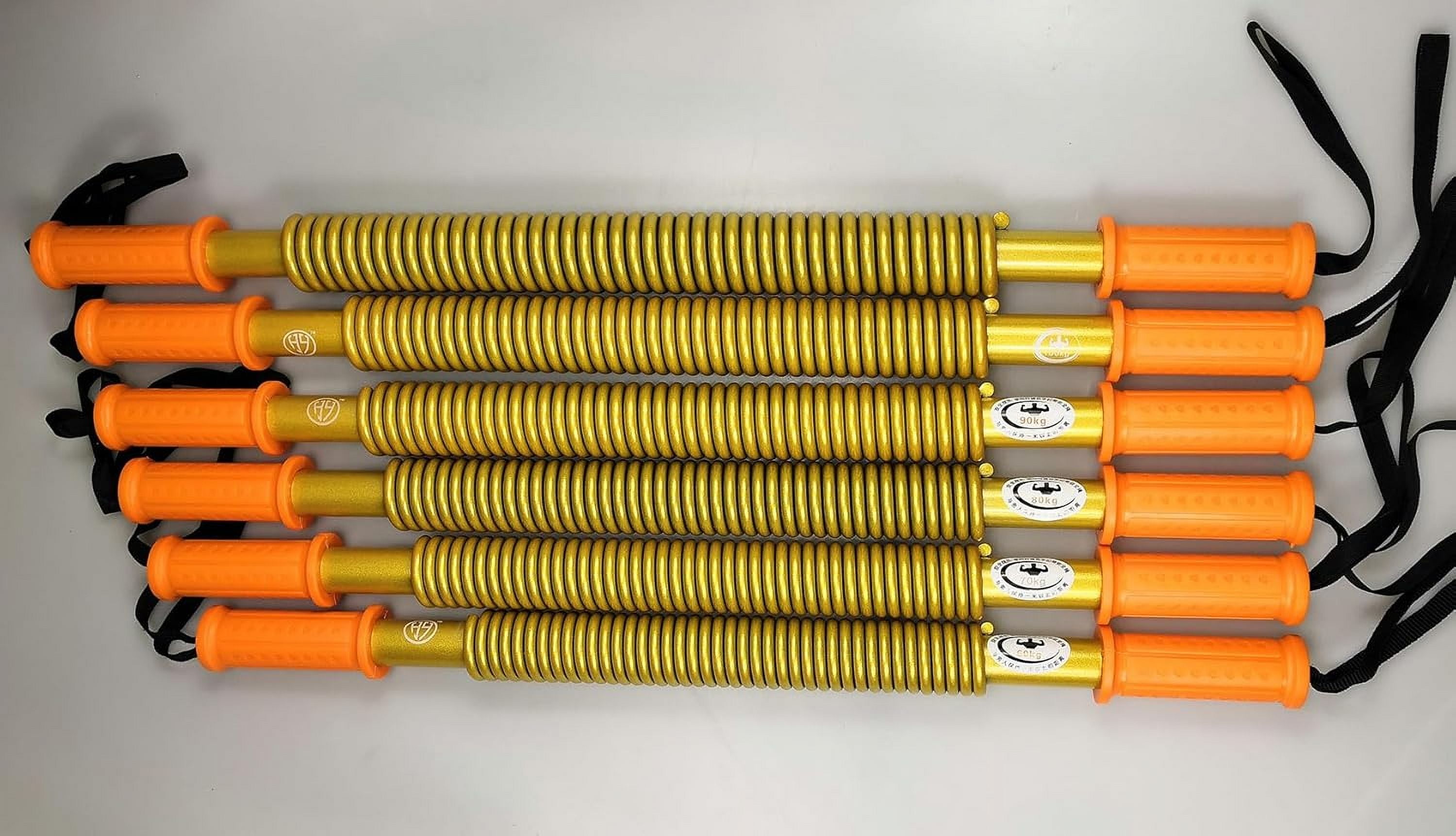 HAOYING Gold 90 KG / 198 LB Dual Spring Power Twister Bar, Super Heavy Duty Arm and Chest Builder Strengthener(90KG)