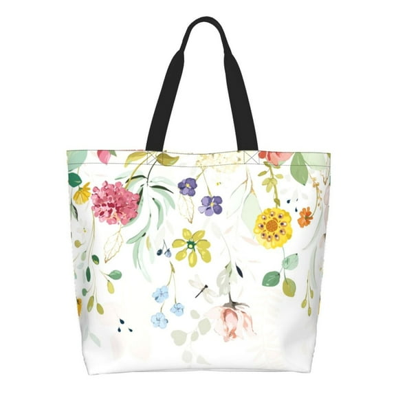 Kdxio Wildflowers Casual Tote Bags Women Big Capacity Shoulder Bag for Women Travel Shoulder Bags Handbags