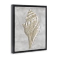 thumbnail image 3 of Stupell Industries Grey Conch Drawing Black Framed Floater Canvas Wall Art design by Patti Bishop, 31 x 25, 3 of 9