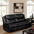 thumbnail image 2 of Benzara Gatria Transitional Reclining Love Seat, Black, 2 of 2
