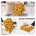 thumbnail image 3 of Sikiie Yellow Leopard Print Sunflower Waffle Weave Kitchen Dish Cloth,Super Absorbent Kitchen Dish Towels 16*26 Inches for Dish Rags Washing Dishes, Drying Dishes, 3 of 7