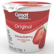 Great Value Original Strawberry Lowfat Yogurt, 6 oz