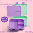 thumbnail image 4 of Bento Lunch Box 3-Compartment 32OZ Snack Lunch Container, Lunch Bag, 12OZ Insulated Food Jar & Ice Pack Set for School, Work, Travel, or Picnic (Mermaids), 4 of 9