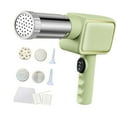 thumbnail image 3 of Máquina eléctrica de mano para hacer pasta con 9 cabezales, herramienta de cocina, prensa manual para hacer pasta y fideos, ideal para macarrones, Verde, 3 of 8