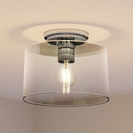 Luxury Traditional Ceiling Light, 7.375H x 8.625W, with Transitional Style, Midnight Black, UHP4162 by Urban Ambiance