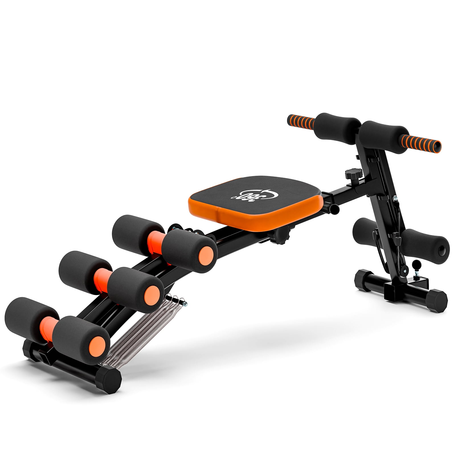 Beginner Ab Workout Bench for Home Gym, Adjustable Sit-Up Machine with Headrest & Back Support, Multi-Functional Exercise Equipment for Seniors & Newbies