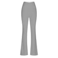 thumbnail image 5 of Women's Drawstring Waist Bell Bottom Flare Leg Sweatpants Sports Causal Pants A Gray 2XL, 5 of 5