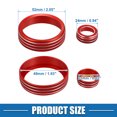 thumbnail image 4 of Unique Bargains Car Console AC Audio Volume Knob Ring Cover for Subaru BRZ 2022 for Toyota GR86 2022 Red (Set of 5), 4 of 6