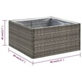 thumbnail image 4 of vidaXL Garden Planter Grey 80x80x40 cm Poly Rattan, 4 of 4