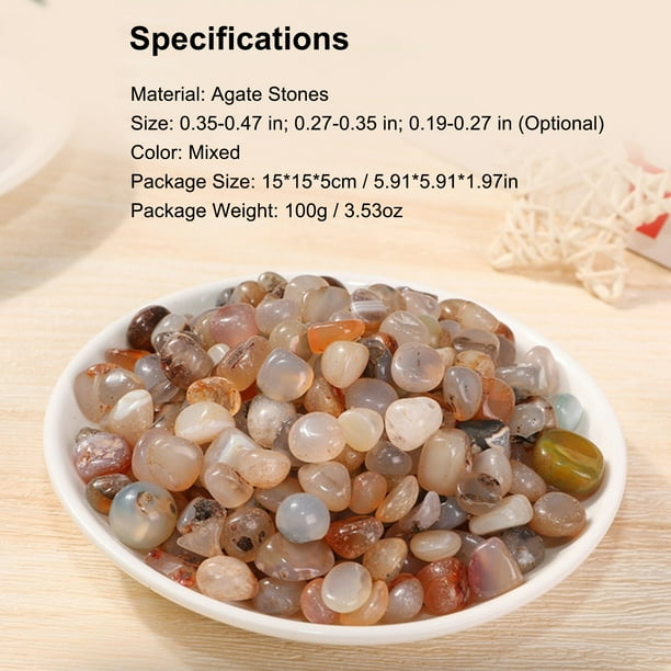 Labymos 0.19 0.28 Inches Polished Agate Stones Colored Decoration