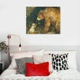 thumbnail image 5 of Lingy John Bauer Wall Art - Poor Little Basse Girl with Bear Poster - Fairy Tale Illustration - Vintage Poster Cute Pictures for Livingroom Bedroom Wall Decord  16x12in, 5 of 5