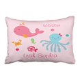 thumbnail image 1 of RYLABLUE Housses de Coussin Rectangulaires Roses Souvenir sous la Mer Motif Simple Taies d'Oreiller Personnalisables Polyester 20 x 30 Pouces avec Fermeture Éclair Cachée Coussin de Canapé Décoratif, 1 of 1