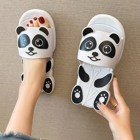 

Cathalem Panda Cute Woman Slippers Non Slip Slipper Women Comfortable New Slippers For Women And Cute Animal Slippers for Women White 15