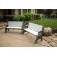 thumbnail image 5 of Convert a Bench 60" Outdoor / Vinyl Patio Bench Picnic Table, Platinum White Birch, Generation II, 5 of 6