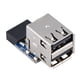 thumbnail image 4 of conectores de placa base USB2.0 de 9 pines/10 pines a 2 adaptadores de puerto USB2.0 A (tipo A), 4 of 5