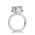 thumbnail image 3 of 5 Carat Moissanite Ring Cushion Cut Engagement Ring for Women D Color VVS1 Clarity Big Diamond Ring S925 Sterling Silver Promise Rings for Her Wife Mom, 3 of 7
