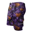 thumbnail image 4 of GrmtClth Men's Halloween print shorts Fun Cartoon Pumpkin Beach Summer Shorts Multi Storage Pocket Short Trousers Fun Holiday Travel Casual Clothes Dark Purple M, 4 of 5