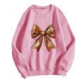 thumbnail image 2 of Womens Graphic Sweatshirt Lightweight Casual Crew Neck Long Sleeve Sweatshirts Pink XL, 2 of 4