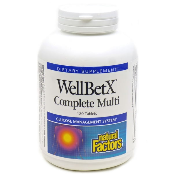 WellBetX Complete Multi for Glucose Balance by Natural Factors 120