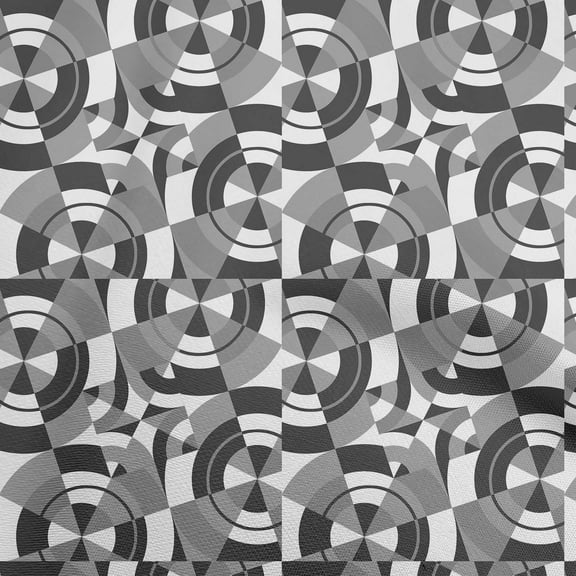 oneOone Polyester Spandex Gray Fabric Geometrical Quilting Supplies Print Sewing Fabric By The Yard 56 Inch Wide
