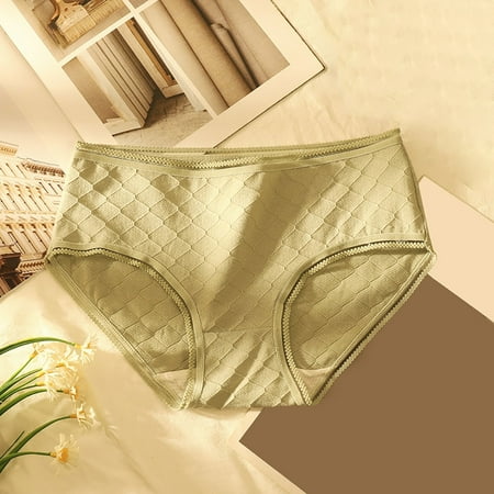

CAICJ98 Womens Lingerie Waist Of Pure Cotton Underwear Women Contracted Comfortable Breathable Fork Girls Briefs Green XXL
