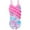 B, variant on Xmarks Girls Ruffle One Piece Swimsuits Adjustable Straps Fish Scale Printed Bathing Suit Kids UPF 50 Beach Swimwear 4-12 Years