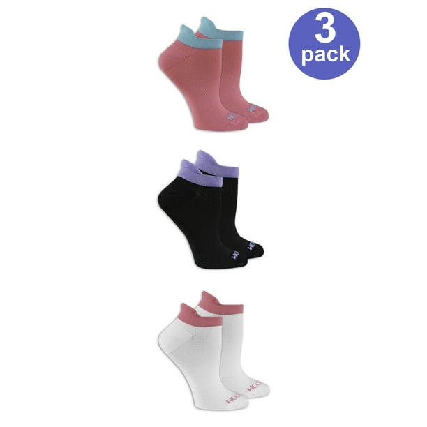 Ladies Breathable No Show Socks with Arch Support, 3 Pair