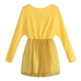 thumbnail image 2 of Little Girls Yellow Flower Layered Mesh Bottom Dress 3/4, 2 of 2
