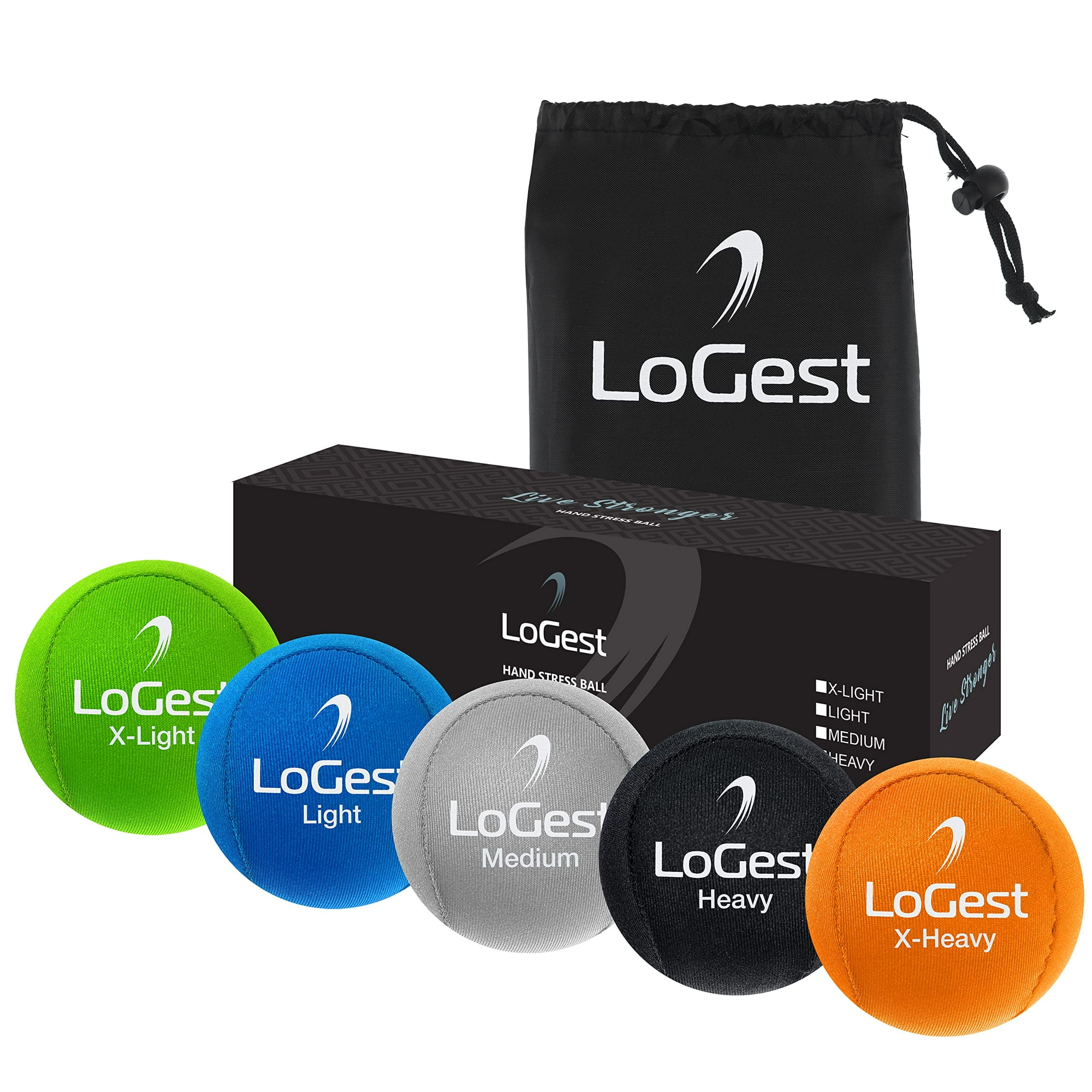 Logest Hand Stress Ball Stress Reliever and Hand Exercise Ball Stress Balls for Adults to Strengthen grip Reduce carpal Tunnel Pain Anxiety Finger Hand and Arm Workout Therapy Ball