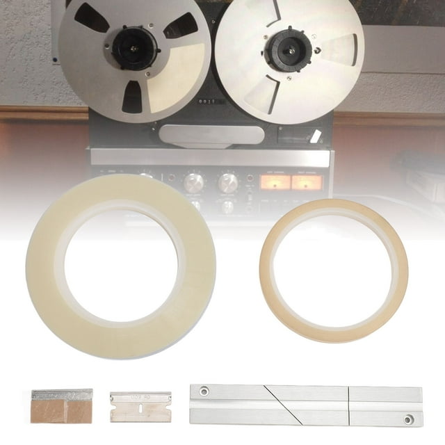 Tape Splicing Block Kit, Leader Tape 1/4 10 Inch Open Reel Tape Media Professional for Reel To Reel Tape Recorder
