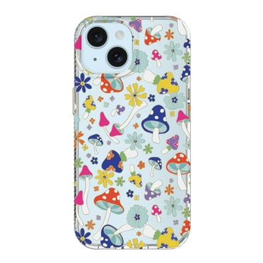 onn. Phone Case for iPhone 16e / iPhone 15 / iPhone 14 / iPhone 13 - Multicolor Mushroom