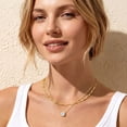 thumbnail image 4 of APSVO 18K Gold Plated Necklaces for Women CZ Layered Stackable Solitaire Pendant Chain Choker Necklace Set Birthday Christmas Jewelry Gifts Teen Mom Wife Girlfriend Female Adults Stocking Stuffers, 4 of 6