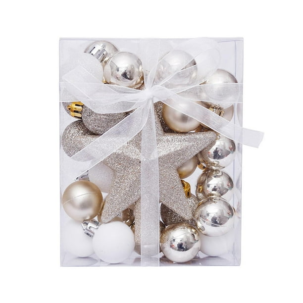 Adornos de estrellas en la parte superior del , adornos de bolas de Navidad colgantes para la decoración de Navidad interior de vacaciones de año Colco bolas colgantes