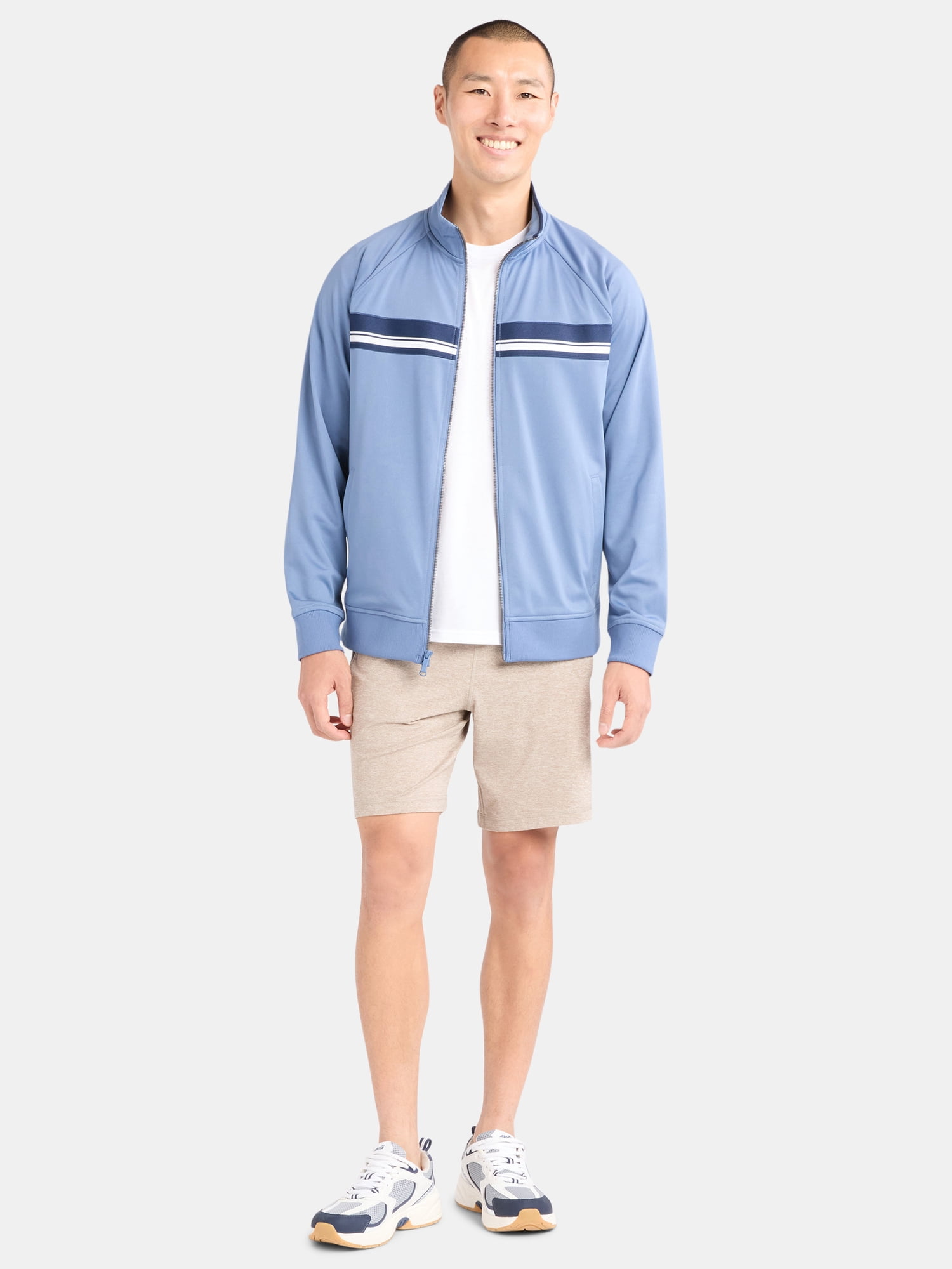 Athletic Works Men's and Big Men's Tricot Track Jacket, Sizes S-3XL
