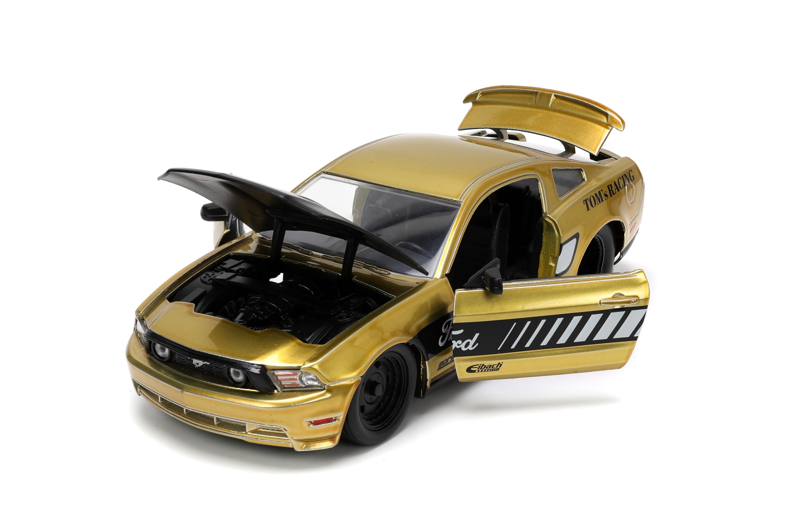 Big Time Muscle 1:24 2010 Ford Mustang GT Die-Cast Car, Toys for Kids and AdultsGold(Selections May Vary)