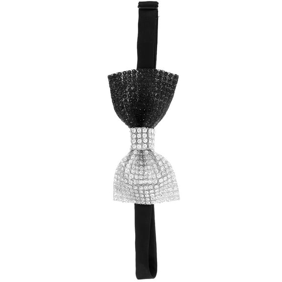 DECOMELODY Rhinestone Bow Tie Classic Style for Men Wedding 1Pack 4.53X2.28X0.79In
