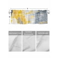 thumbnail image 4 of Valances for Windows Gray Yellow Wave Rod Pocket Cafe Window Treatments Valance Curtains for Kitchen Bathroom Laundry Basement Windows 42"x18", 4 of 9