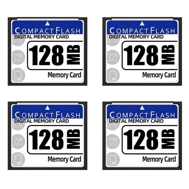 4X 128MB Compact Flash Memory Card for Camera, Advertising Machine, Industrial Computer Card,4 x Compact Flash Card,White&blue