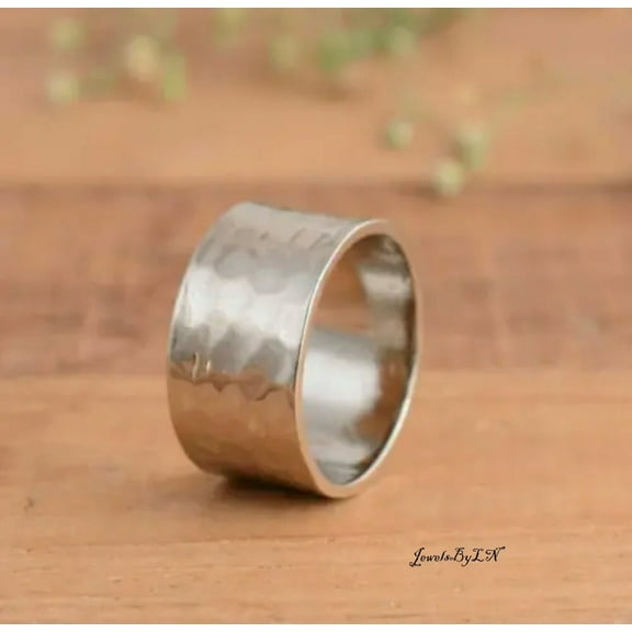 SS DESIGNS 925 Sterling Silver Wide Band Thumb Ring for Women – Handmade Indian Jewelry, Stylish Statement Ring, Silver Gift for Her, Christmas Jewelry