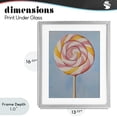 thumbnail image 4 of Stupell Industries Contemporary Lollipop with Pink & Orange Swirl Gray Framed Print Under Glass, 13 x 16, by The Prints Vibe, 4 of 8